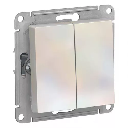 Механизм переключателя 2-кл. СП AtlasDesign 10А IP20 (сх. 6/2) 10AX жемчуж. SchE ATN000465