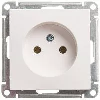 Механизм розетки 1-м СП W59 16А IP20 без заземл. без защ. шторок бел. SchE RS16-153-1-86