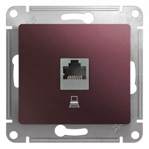 Механизм розетки комп. 1-м Glossa RJ45 кат.5е баклажан. SchE GSL001181K Механизм розетки комп. 1-м Glossa RJ45 кат.5е баклажан. SchE GSL001181K