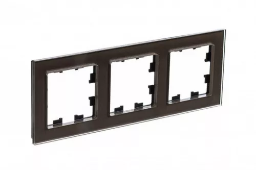 Рамка 3-м AtlasDesign Nature стекло мокко SchE ATN320603