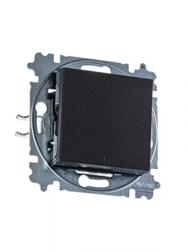 Выключатель 1-кл. СП Levit IP20 с подсветкой антрацит/дым. черн. ABB 2CHH590146A6063 фото 3