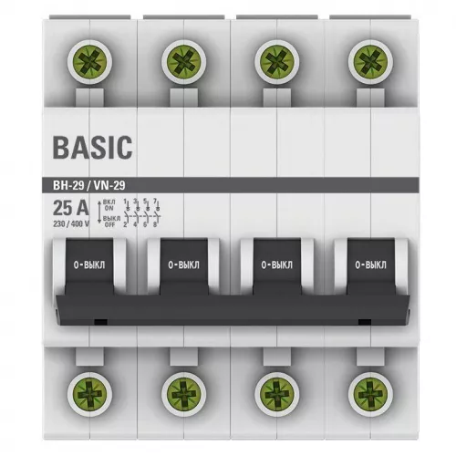 Выключатель нагрузки 4п 25А ВН-29 Basic EKF SL29-4-25-bas фото 2