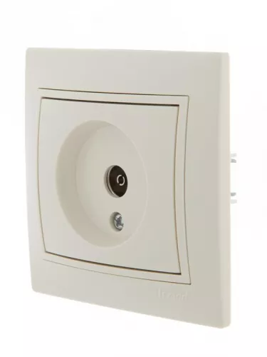 Розетка TV СП Мира проходная крем/крем. LEZARD 701-0303-129 фото 2