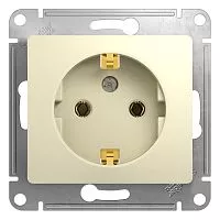 Механизм розетки 1-м СП Glossa 16А с заземл. беж. SchE GSL000243