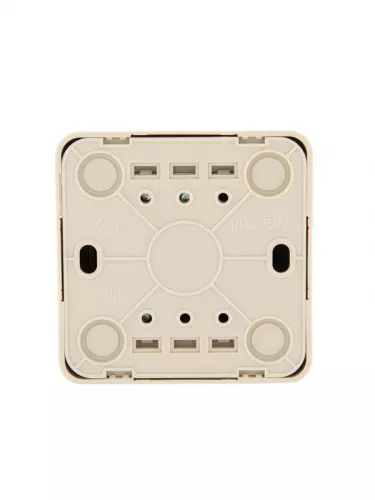Выключатель проходной 1-кл. 1п ОП Viola 10А IP20 крем. LEZARD 751-0300-105 фото 2