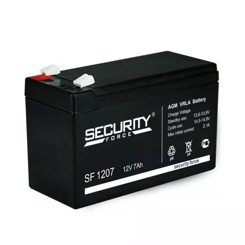 Аккумулятор 12В 7А.ч Security Force SF 1207 Аккумулятор 12В 7А.ч Security Force SF 1207
