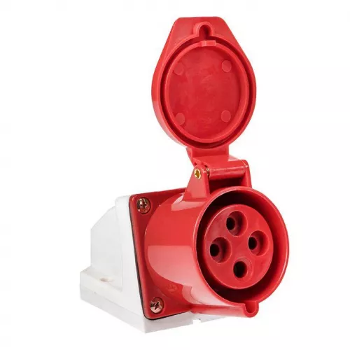 Розетка наружн. уст. 32А 380В 3P+РЕ IP44 (124) EKF ps-124-32-380 фото 3