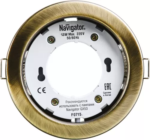 Светильник светодиодный 71 283 NGX-R1-007-GX53 IP20 точечный черненая бронз. Navigator 71283