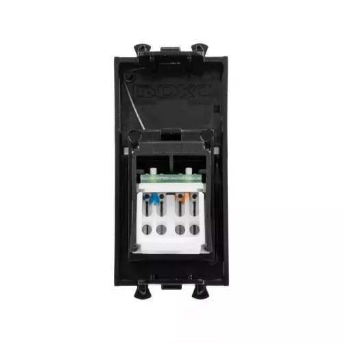 Розетка компьютерная 1мод. Avanti "Черный квадрат" RJ-45 модульная кат.6 DKC 4402291 фото 3