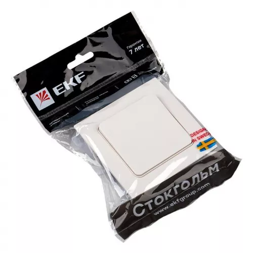 Выключатель 1-кл. Стокгольм 10А бел. PROxima EKF EXV10-021-10 фото 6