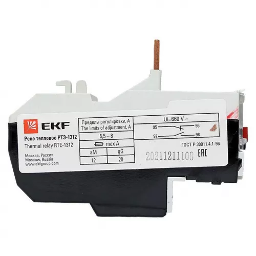 Реле тепл. РТЭ 1312 5.5-8А EKF rel-1312-5.5-8 фото 6