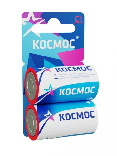 Элемент питания солевой R14 (блист.2шт) Космос KOCR142BL