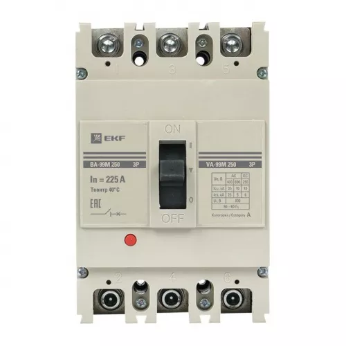 Выключатель автоматический 3п 250/225А 35кА ВА-99М PROxima EKF mccb99-250-225m фото 4 Выключатель автоматический 3п 250/225А 35кА ВА-99М PROxima EKF mccb99-250-225m фото 4