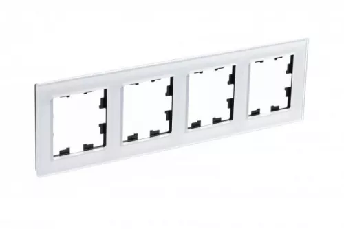 Рамка 4-м AtlasDesign Nature стекло бел. SchE ATN320104 Рамка 4-м AtlasDesign Nature стекло бел. SchE ATN320104