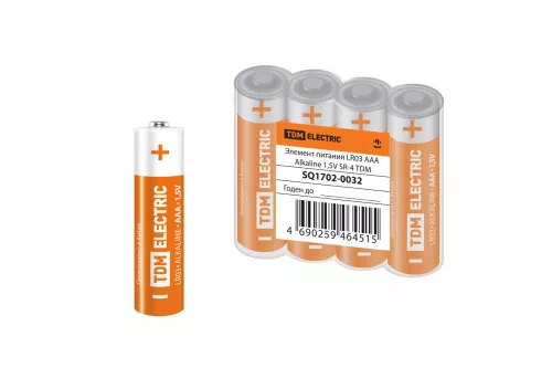 Элемент питания LR03 AAA Alkaline 1,5V SR-4 TDM Элемент питания LR03 AAA Alkaline 1,5V SR-4 TDM