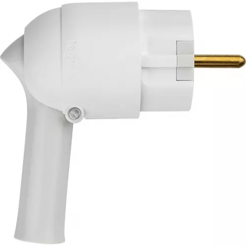 Вилка электрич. каб. Helium 16А 2P+E с выталкивающей кнопкой бел. Leg 050175 фото 2