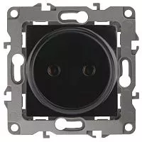 Механизм розетки 1-м СП Эра12 12-2105-06 16А IP20 16AX 250В 2P черн. Эра Б0018259