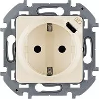 Механизм розетки 1-м СП Inspiria 16А IP20 250В 2P+E немецк. стандарт со встроен. зарядным устройством USB C 1.5А 5В сл. кость Leg 673771