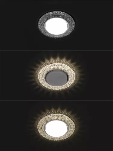 Светильник встраиваемый СВ 03-10 GX53 230В LED подсветка 5 Вт зеркальный/хром TDM фото 4