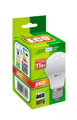 Лампа светодиодная PLED-ECO/SE-A60 11Вт грушевидная 4000К бел. E27 840лм 220В JazzWay 1033215 фото 2 Лампа светодиодная PLED-ECO/SE-A60 11Вт грушевидная 4000К бел. E27 840лм 220В JazzWay 1033215 фото 2
