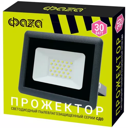 Прожектор СДО-10 30Вт 6500К GR IP65 230В ФАZА 5032071 фото 6