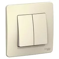 Выключатель 2-кл. СП Blanca 6А IP20 (сх. 5) 250В молочн. SchE BLNVS006502