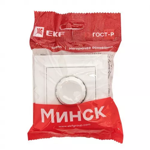 Светорегулятор СП Минск 600Вт 220В бел. Basic EKF ERD06-101-10 фото 4