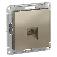 Механизм розетки телефонной 1-м СП AtlasDesign RJ11 шампань SchE ATN000581