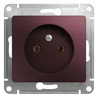 Механизм розетки 1-м СП Glossa 16А IP20 без заземл. баклажан. SchE GSL001141