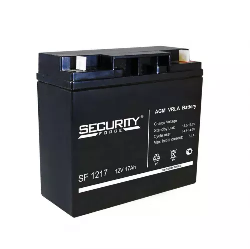 Аккумулятор 12В 17А.ч Security Force SF 1217 Аккумулятор 12В 17А.ч Security Force SF 1217