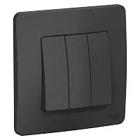 Выключатель 3-кл. СП Blanca 10А IP20 (сх. 1+1+1) 250В антрацит SchE BLNVS100506