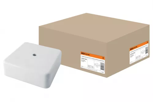 Коробка распаячная КР 50х50х20 ОП белая IP40 TDM Коробка распаячная КР 50х50х20 ОП белая IP40 TDM