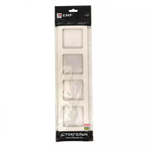 Рамка 4-м Стокгольм бел. PROxima EKF EZM-G-303-20 фото 4