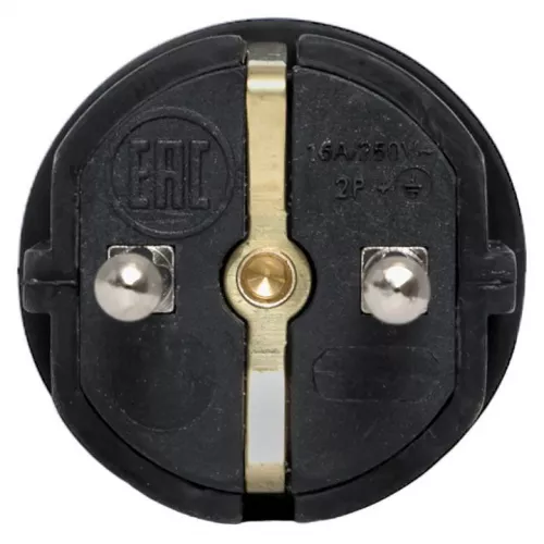 Вилка прямая 16А 2P+PE 230В IP44 каучук PROxima EKF RPS-011-16-230-44-r фото 3
