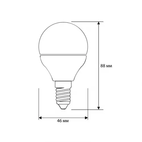Лампа светодиодная LED8-G45/830/E14 8Вт шар 3000К тепл. бел. E14 720лм 170-265В Camelion 12391 фото 2