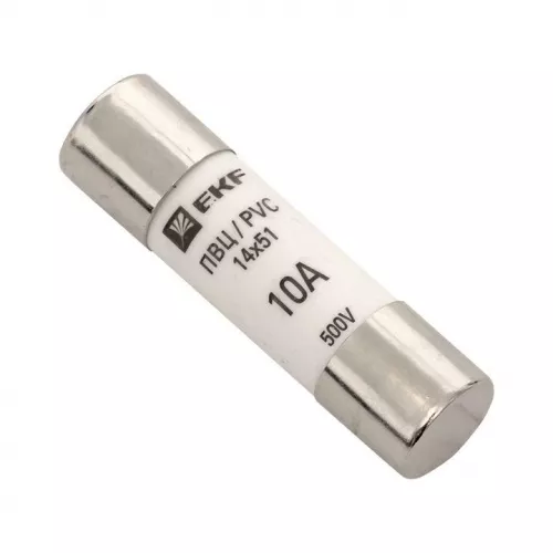 Вставка плавкая цилиндрическая ПВЦ 14х51 10А EKF pvc-14x51-10