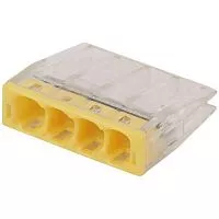 Клемма СМК компактная серия 204 4 отверстия 0.5-2.5кв.мм NO-224-30 (уп.4шт) ЭРА Б0043948