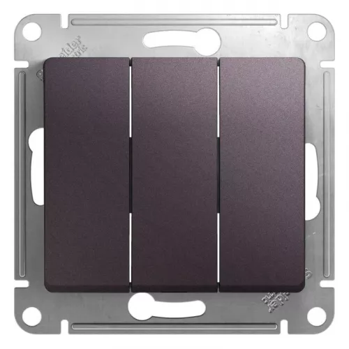 Механизм выключателя 3-кл. СП Glossa 10А IP20 (сх. 3) 10AX сиренев. туман SchE GSL001431 Механизм выключателя 3-кл. СП Glossa 10А IP20 (сх. 3) 10AX сиренев. туман SchE GSL001431