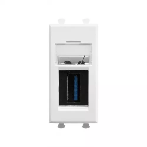 Розетка USB 3.0 1мод. Avanti "Белое облако" модульная тип А-А DKC 4400301 Розетка USB 3.0 1мод. Avanti "Белое облако" модульная тип А-А DKC 4400301