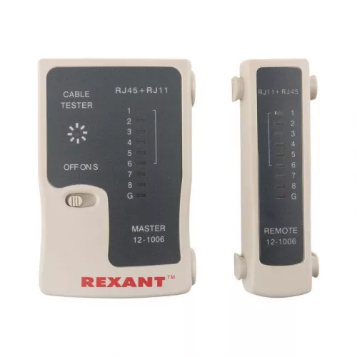 Тестер кабеля RJ45+RJ11 (HT-C004) (TL-468) Rexant 12-1006 фото 8 Тестер кабеля RJ45+RJ11 (HT-C004) (TL-468) Rexant 12-1006 фото 8