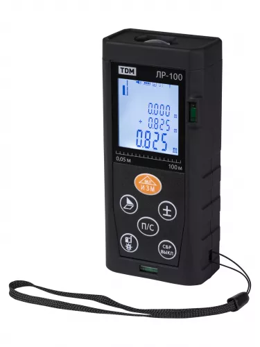 Лазерная рулетка ЛР-100, дальность 100 м, точность 2 мм, подсветка, IP54, 2хAAA, “Алмаз” TDM фото 5