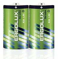 Элемент питания солевой R20 SR2 R20SR2 1.5В (уп.2шт.) Ergolux 12442