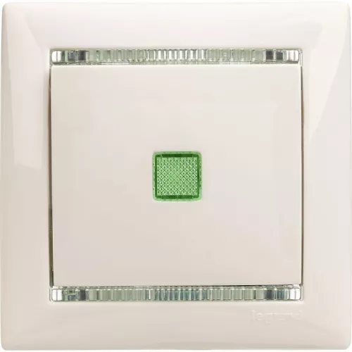 Механизм выключателя 1-кл. СП Valena 10А IP31 250В с зел. индикацией бел. Leg 774410 фото 17