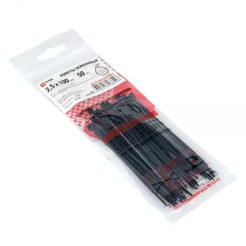 Хомут P6.6 2.5x100 FlexLock стандартный черн. (уп.50шт) PROxima EKF plc-fl-ctsb-2.5x100-r фото 2