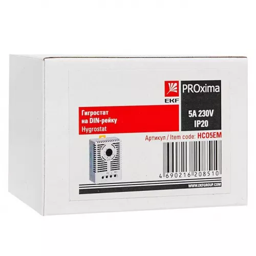 Гигростат на DIN-рейку 5А 230В IP20 PROxima EKF HCO5EM фото 2