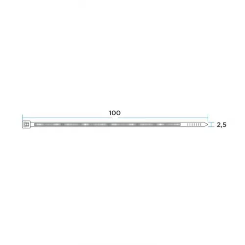 Хомут кабельный 100х2.5 нейл. черн. (уп.100шт) PROCONNECT 57-0101 фото 3 Хомут кабельный 100х2.5 нейл. черн. (уп.100шт) PROCONNECT 57-0101 фото 3