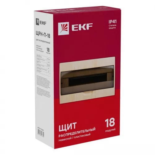Щит ЩРН-П-18 IP41 светлое дерево PROxima EKF pb40-n-18-light фото 4