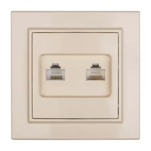 Розетка RJ-45+Phone СП Минск беж. EKF ERK00-135-20 Розетка RJ-45+Phone СП Минск беж. EKF ERK00-135-20