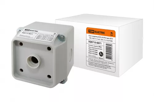 Бокс БЗ-М-IP54 для КПУ 10А-16А (1-3 сл), 25А (1-2 сл) TDM