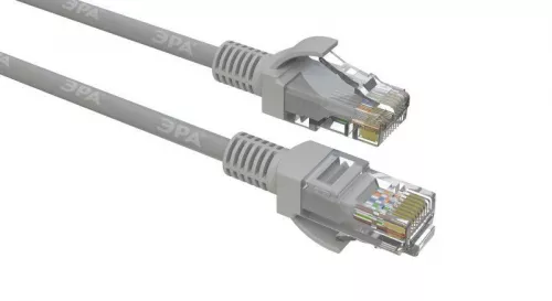 Патч корд U/UTP кат.5e CU PC-2U 2м сер. Эра Б0051411 Патч корд U/UTP кат.5e CU PC-2U 2м сер. Эра Б0051411